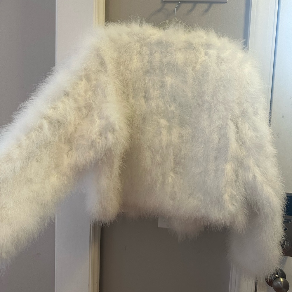 Lamarque New With Tags Feather White Jacket - Picture 5 of 7